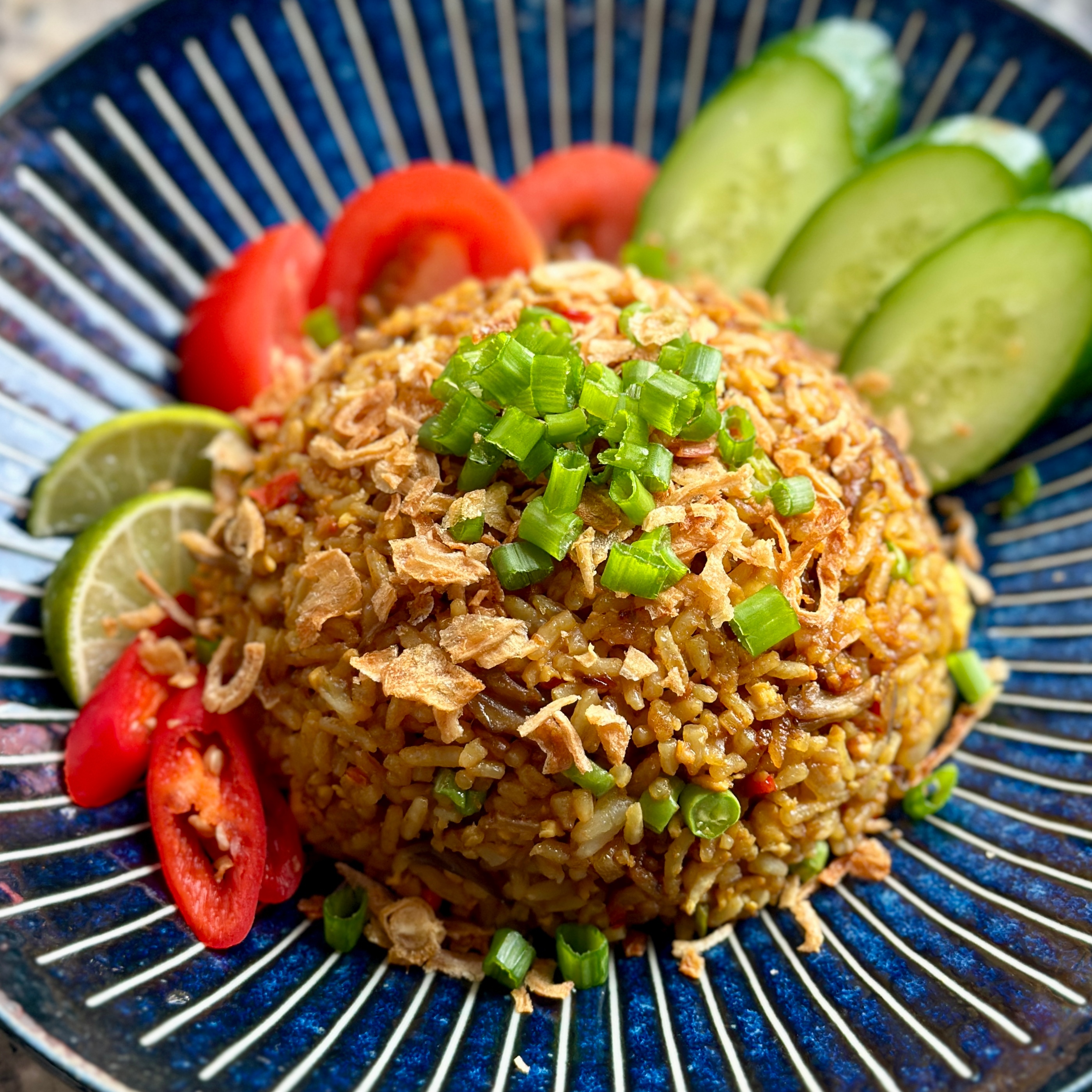 Riz frit et PST